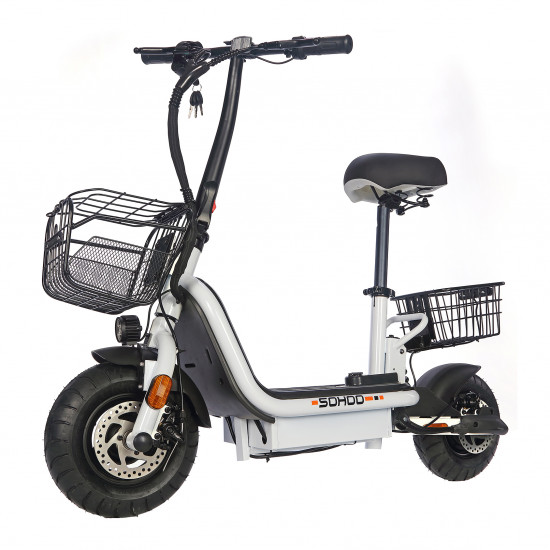 Sohoo 48V 500W 12AH Folding Electric Scooters E-Scooter 10" Fat Tire Lithium-ion Battery Scooter Bike Electric Bicycle
