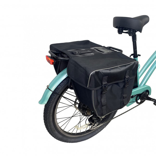 Rear Bike Rack Bag/Bike Panniers Waterproof Bicycle Ebike Saddle Bag Cycling Pannier Trunk Carrier with Reflector & Adjustable Cord (Bike Panniers-Large)