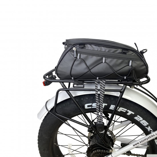 Rear Bike Rack Bag/Bike Panniers Waterproof Bicycle Ebike Saddle Bag Cycling Pannier Trunk Carrier with Reflector & Adjustable Cord
